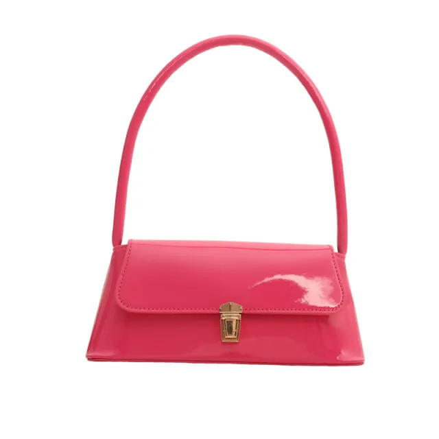 Retro Underarm Glossy Western Style Shoulder Bag Rose - Shop at LoveMi