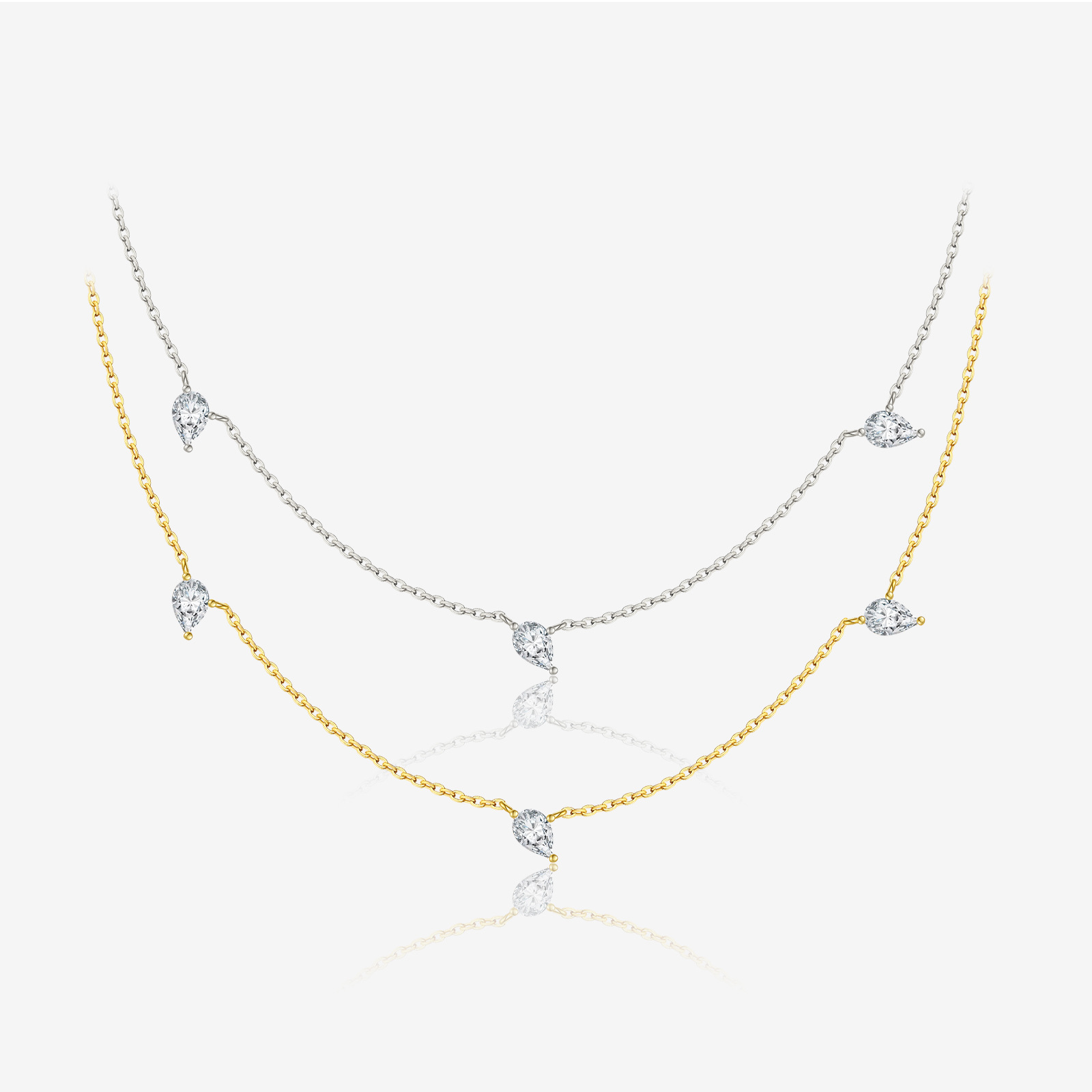 S925 Sterling Silver Drop Pendant Necklace