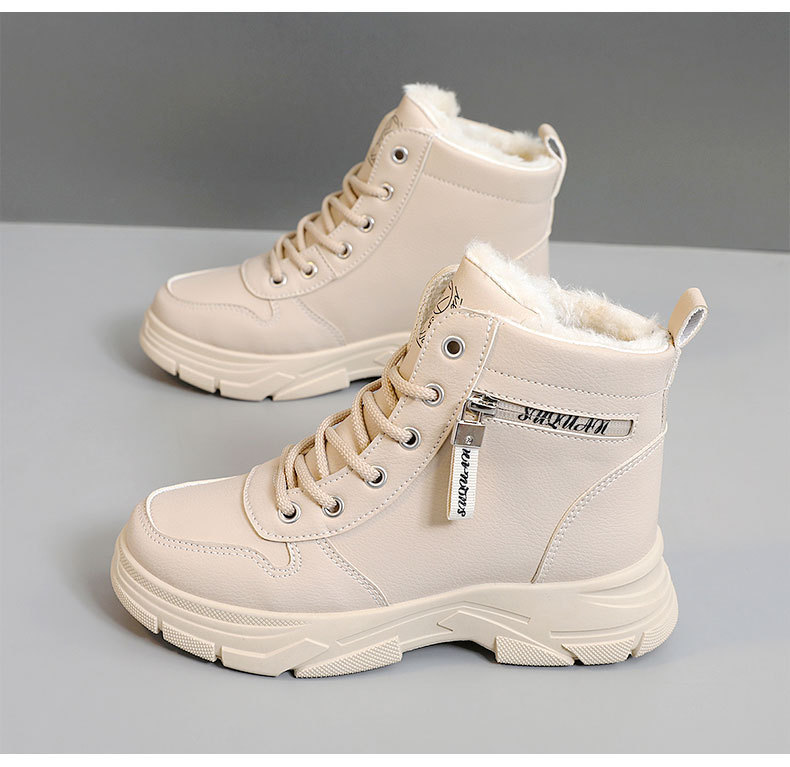 Title 7, Fleece-lined Warm High-top Platform Side Zipper...