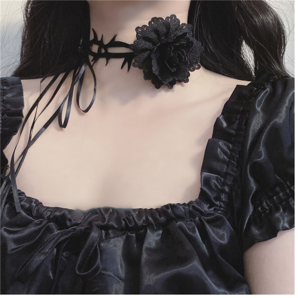 Creative Design Sense Personality Hot Girl Dark Style Necklace Female