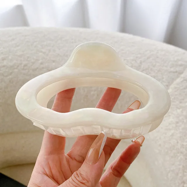 Ornament 4mm Thickened Cellulose Acetate Sheet Grip Barrettes Bright White - Shop at LoveMi