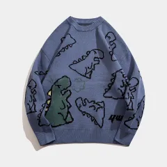 New Couple Loose Casual Sweater - Sapphire Blue - View 1
