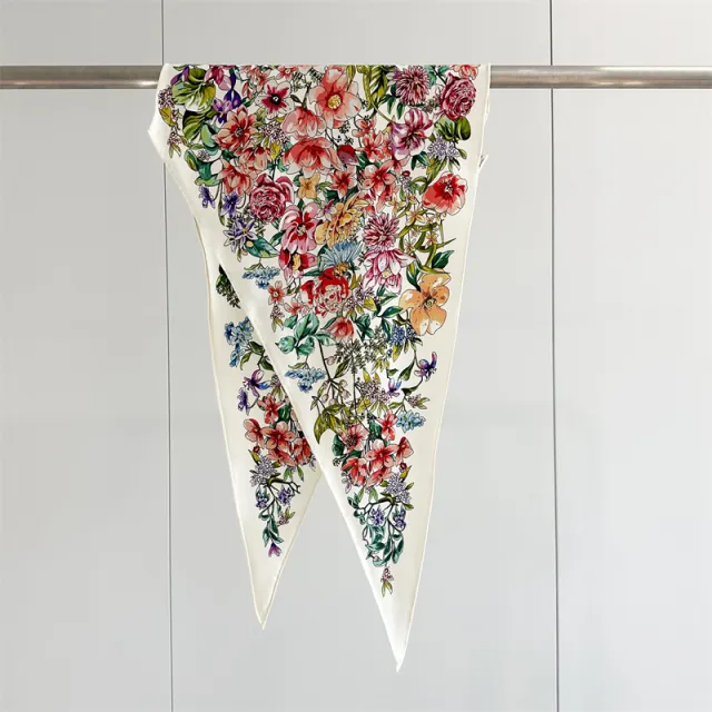 Twill Silk Scarf Women's Light Luxury Diamond Butterfly 120Cm - Shop at LoveMi