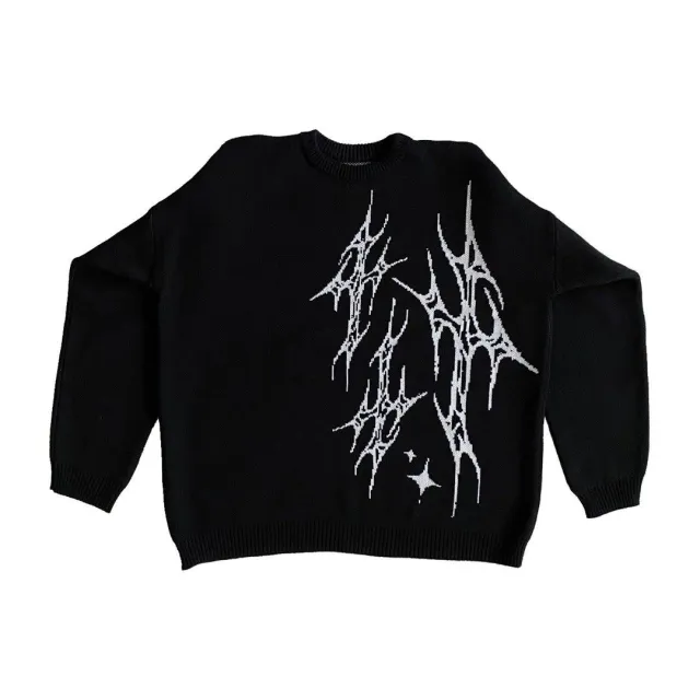 Women's Round Neck Couple Sweater Black - Shop at LoveMi