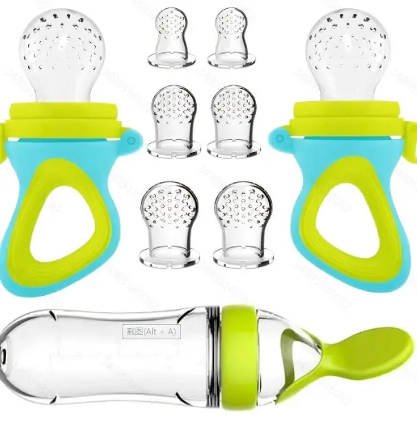 Geometric Confused Bottle Fruit And Vegetable Feeder Nipple Silicone