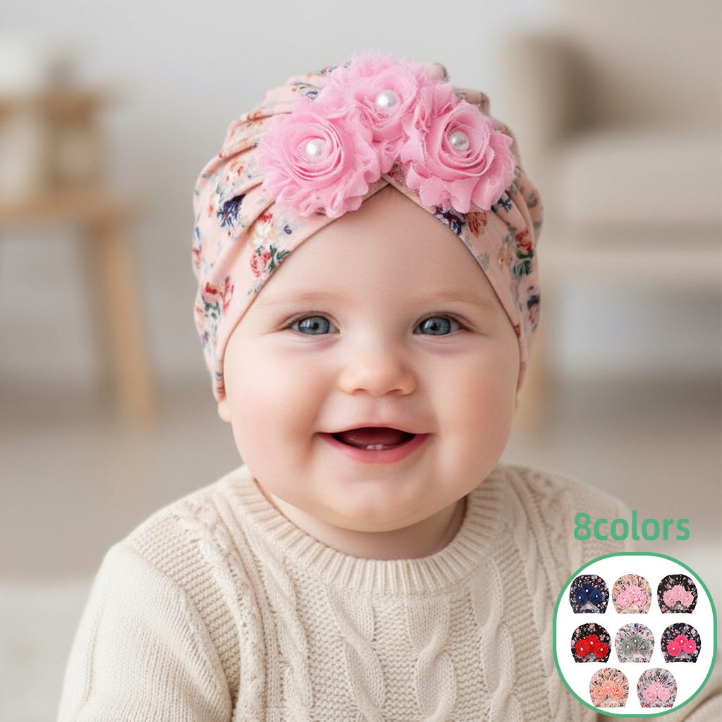 SUNFLOWER Sticky Beads Soft Printed Children's Hat