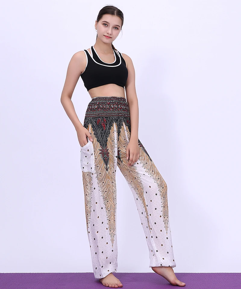 Title 8, Peacock Yoga Pants with high waist design for u...