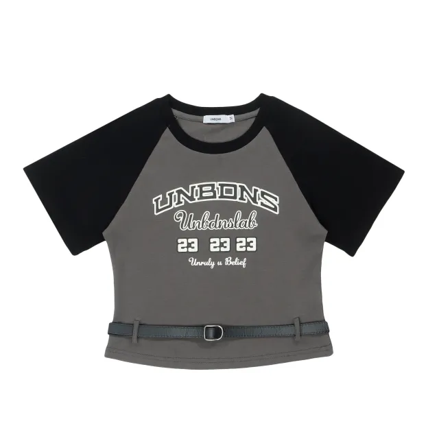Women's Short sleeved Lace up Design Short T shirt Gray - Shop at LoveMi