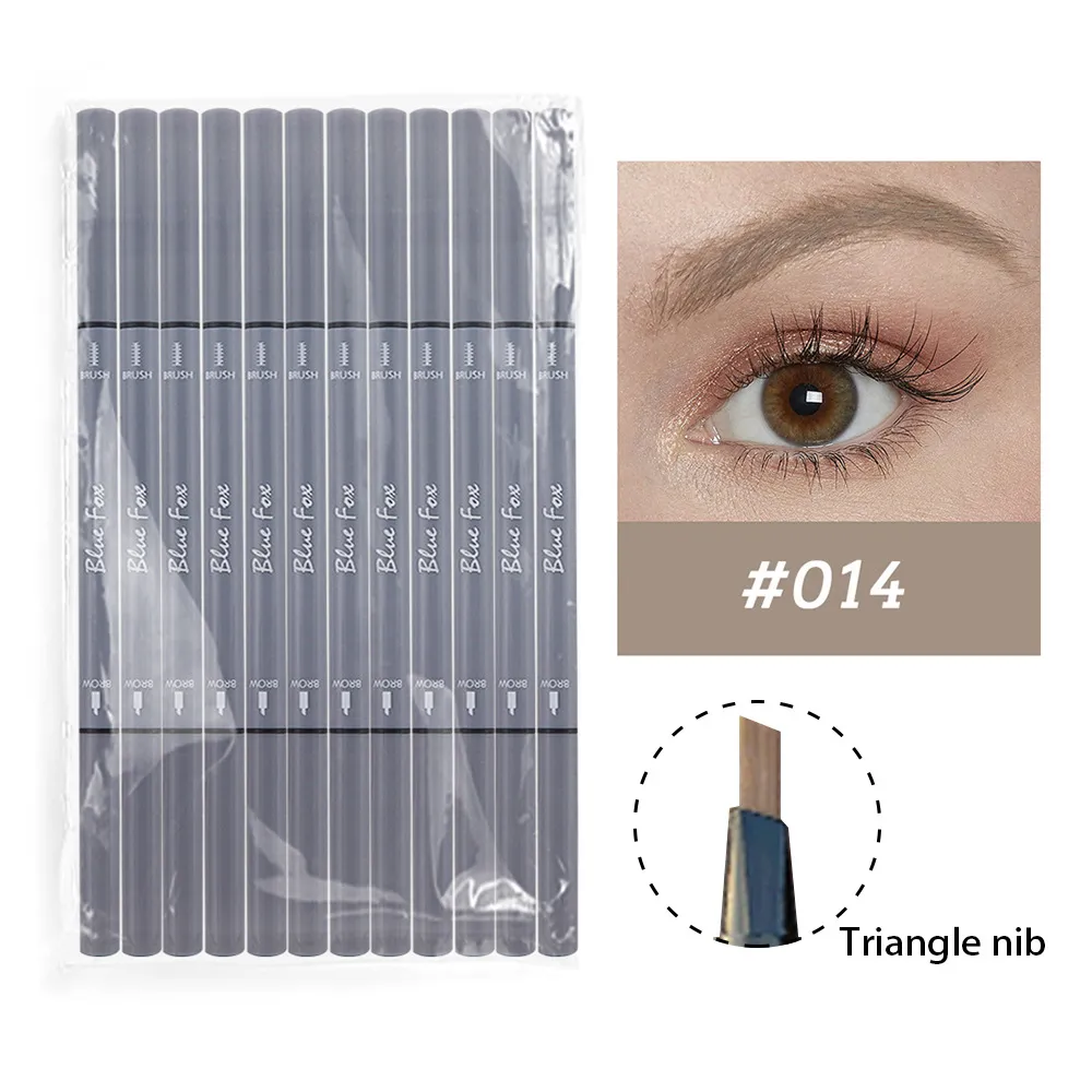 Ultra-fine Double-headed Eyeliner Eyebrow Pencil Rotatable - Bf014Flaxen