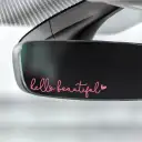 Hello Beautiful Car Rearview Mirror Stickers view 13