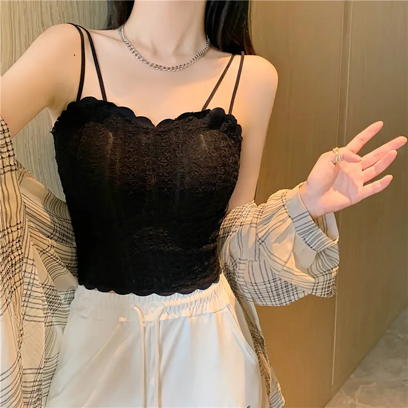 Short Inner Outdoor All-matching Top - Black