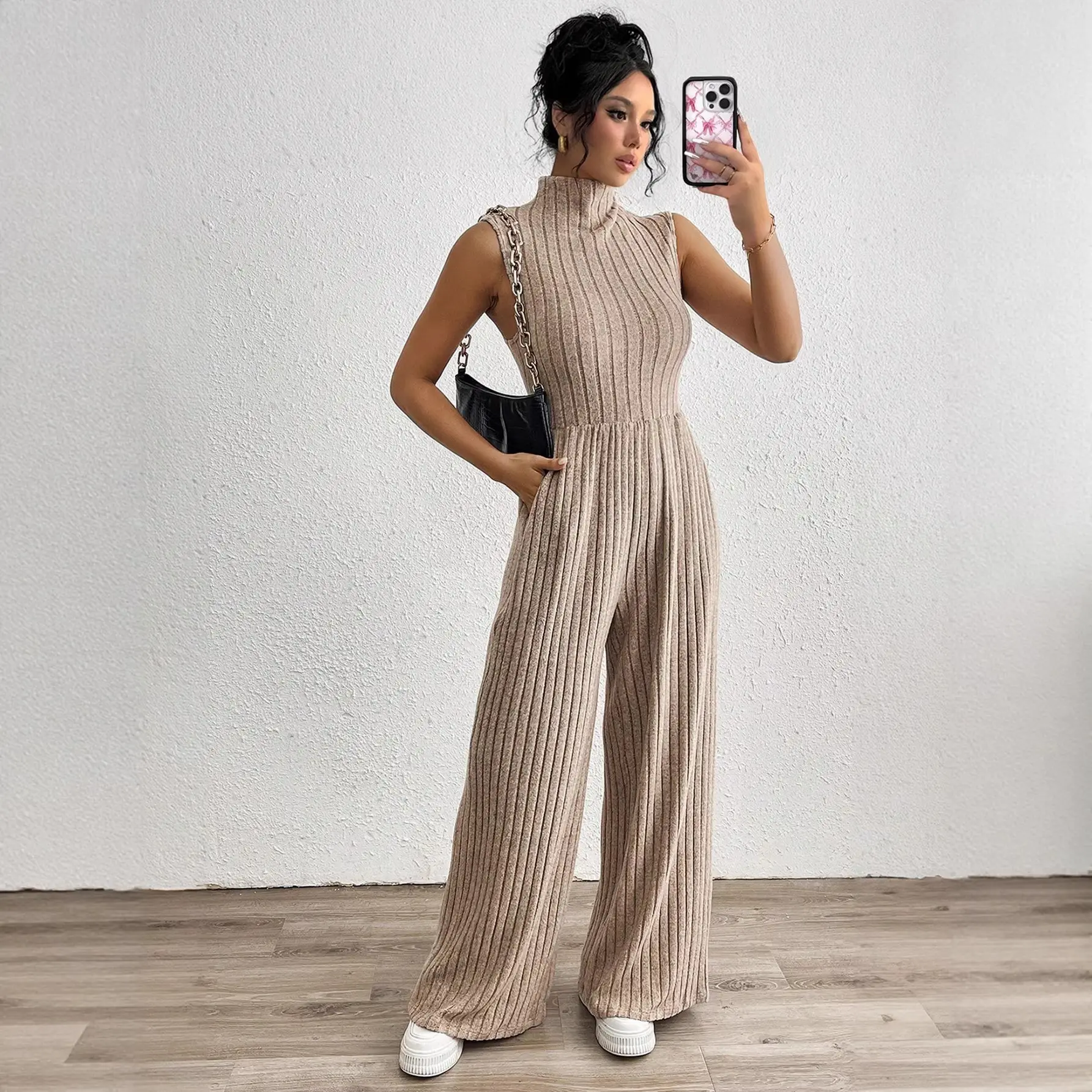 Sleeveless Knitted Casual Stretch Jumpsuit