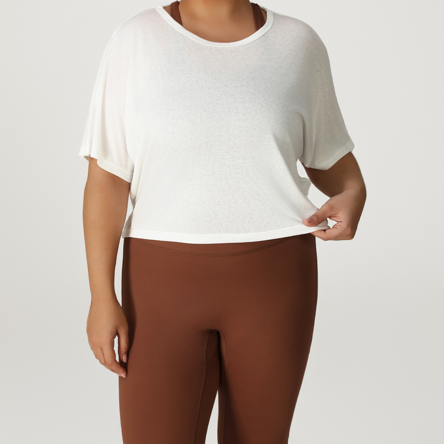 Plus-size Sports Cover-up Fitness And Yoga T-shirt