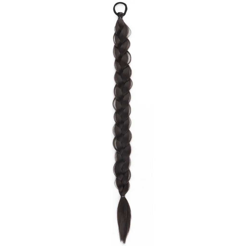 24-inch Women's Braid Hair Ring Horse Tail Strip Rubber Band Horse Tail - Style 2