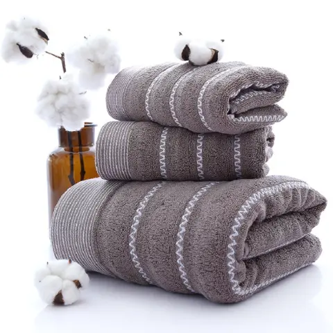Cotton Three-piece Towel Veneer Cloth Thickened Hotel Bath Embroidery