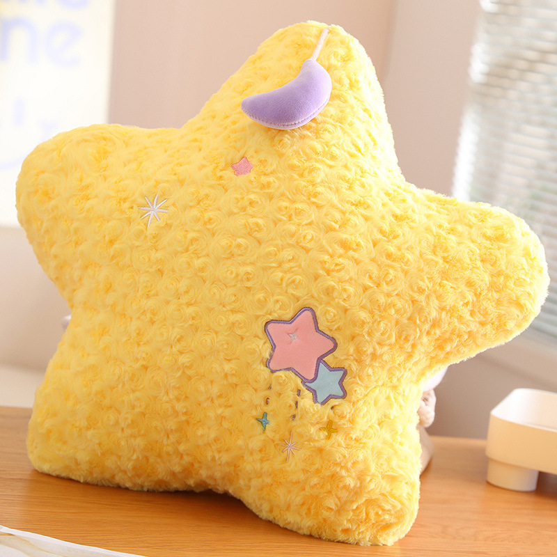 Star Pattern Pillow Yellow