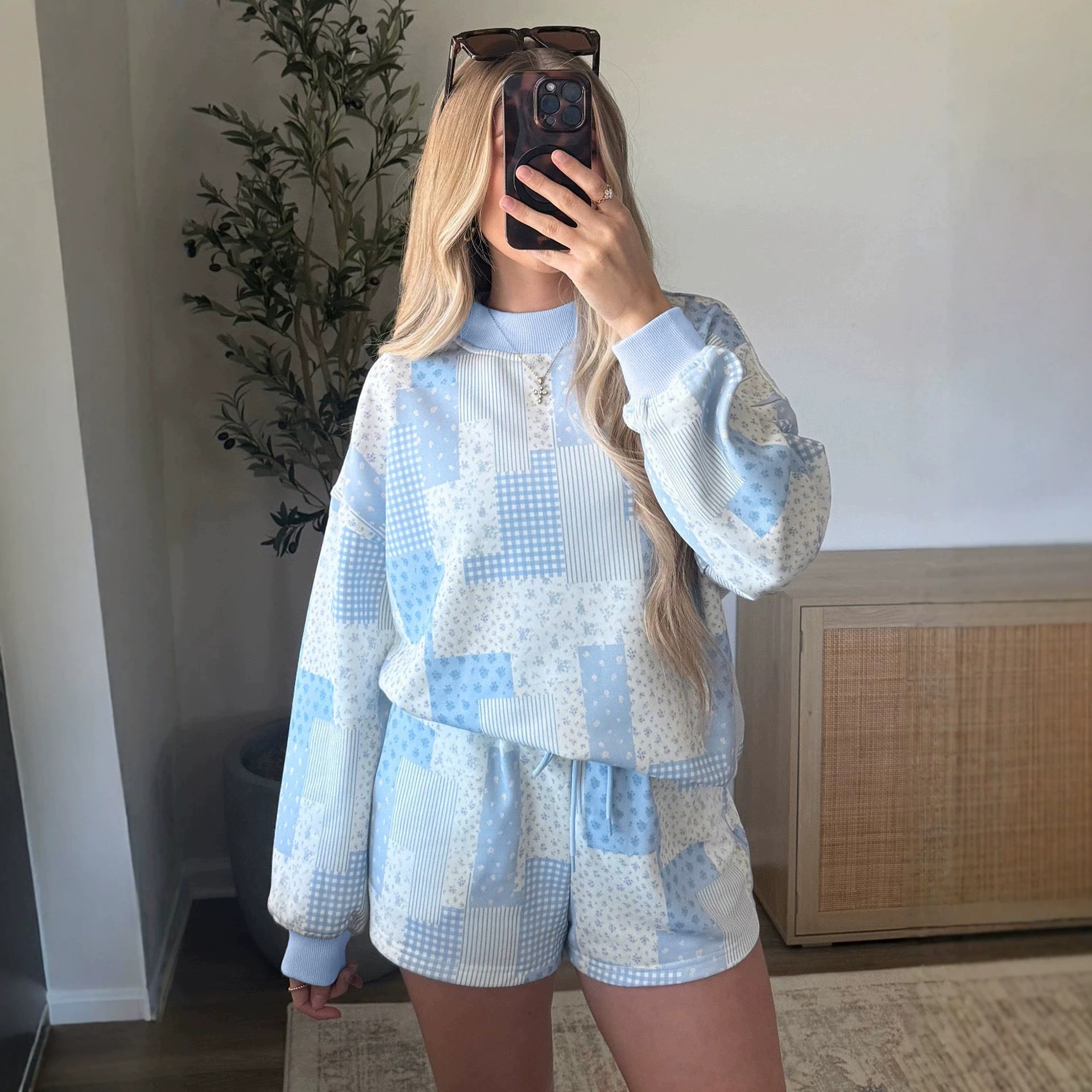 Autumn New Long-sleeved Fleece Set For Women