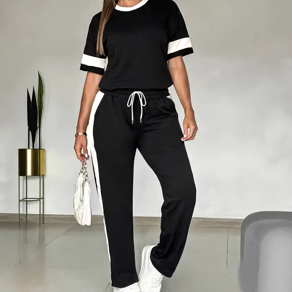Casual Sportswear Export Fashionable Women's Suit - Black