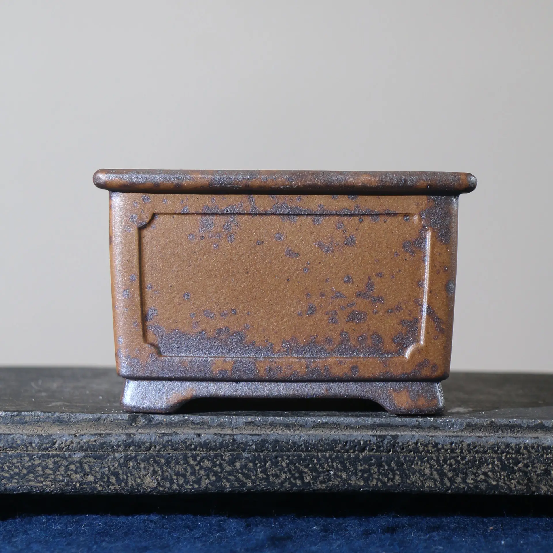 Square Shaped Glazed Surface Handmade Wood Fired