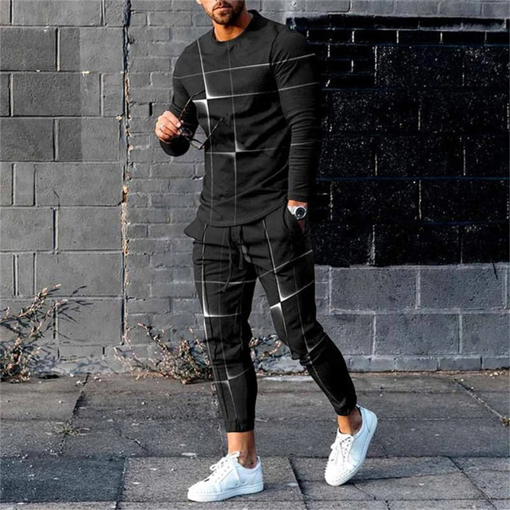 Title 3, Herren Sweatshirt Jogginghose 3D Digitaldruck B...