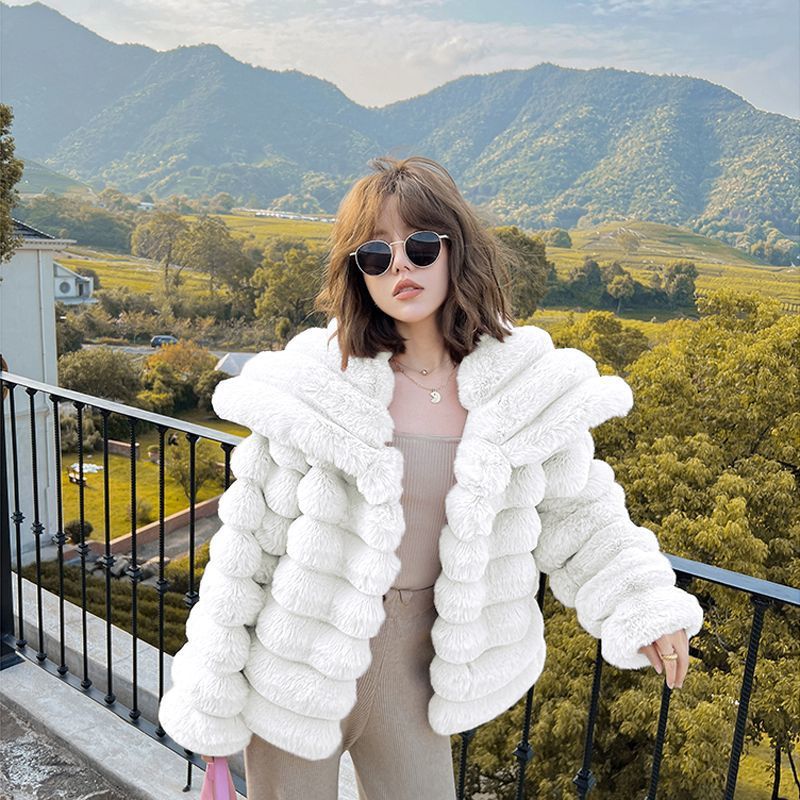 Elegant Furry Mink Fashion Short Thickened Fall Winter Coat