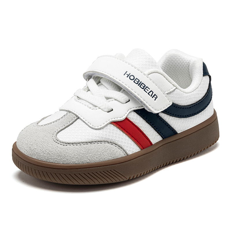 Kids Retro Wide-toe Casual Velcro Sneakers