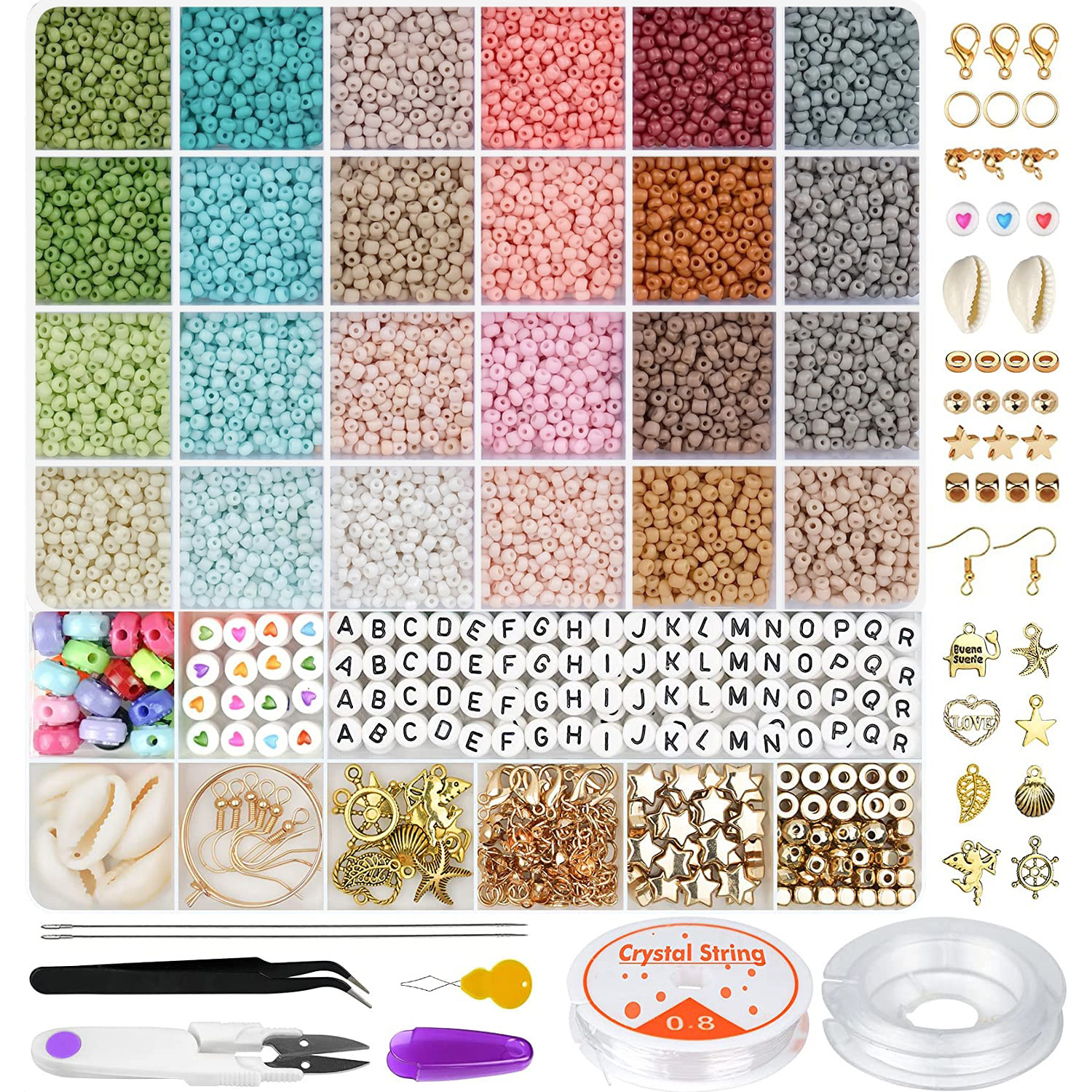 Title 7, 6000 PCs Clay Beads Suit Polymer Clay Tube Piec...