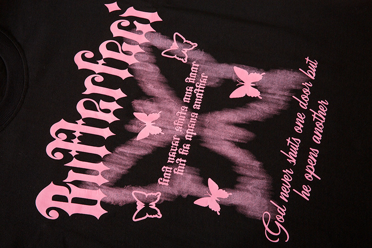 American High Street Butterfly Printed T-shirt For Men And Women