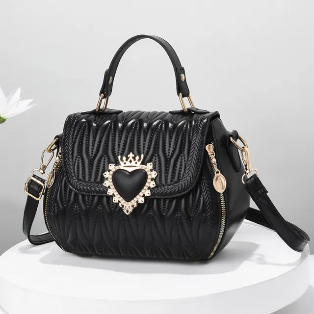 Japanese Super Popular Large Capacity Shoulder Bag Stylish Good Texture Crossbody Handbag Black - Shop at LoveMi