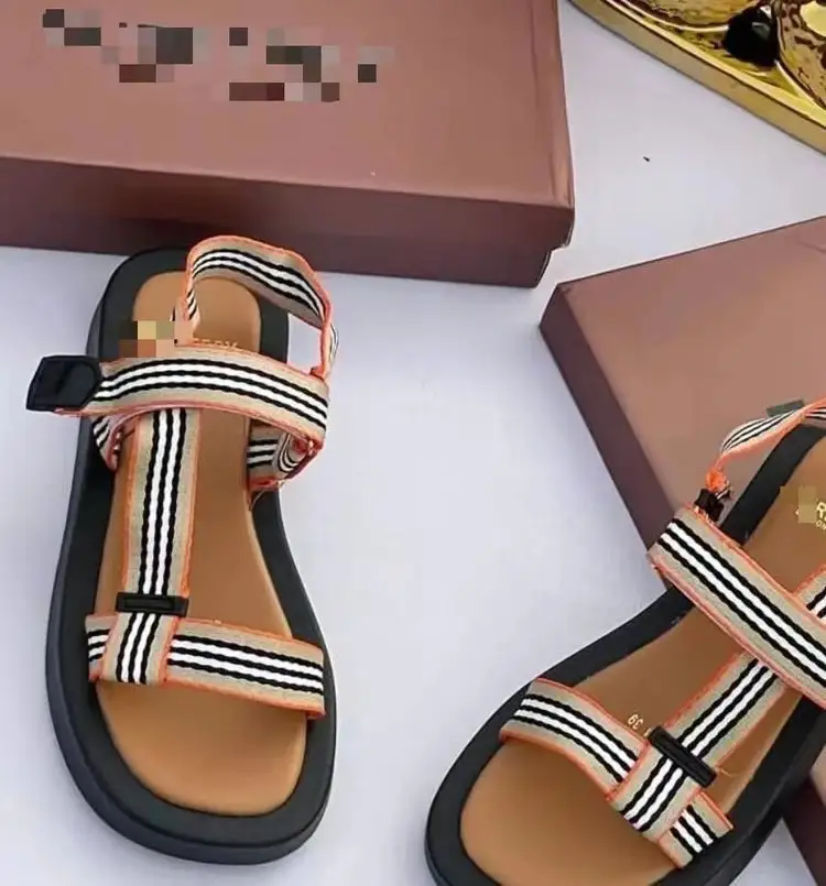 Velcro Ankle-strap Buckle Women's Open Toe Sandals