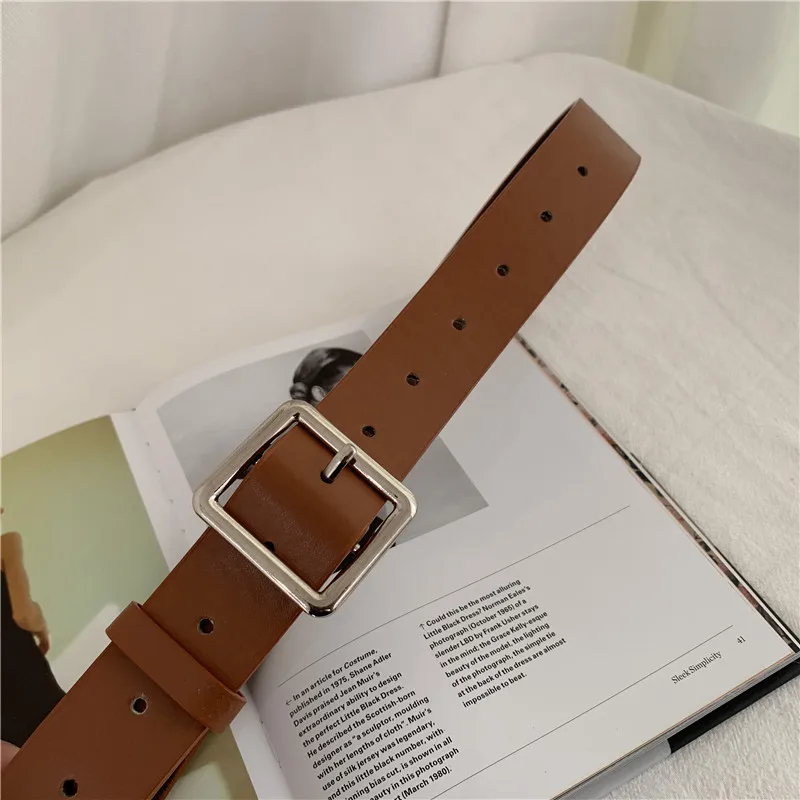 Title 10, New style ladies belt with square buckle studen...