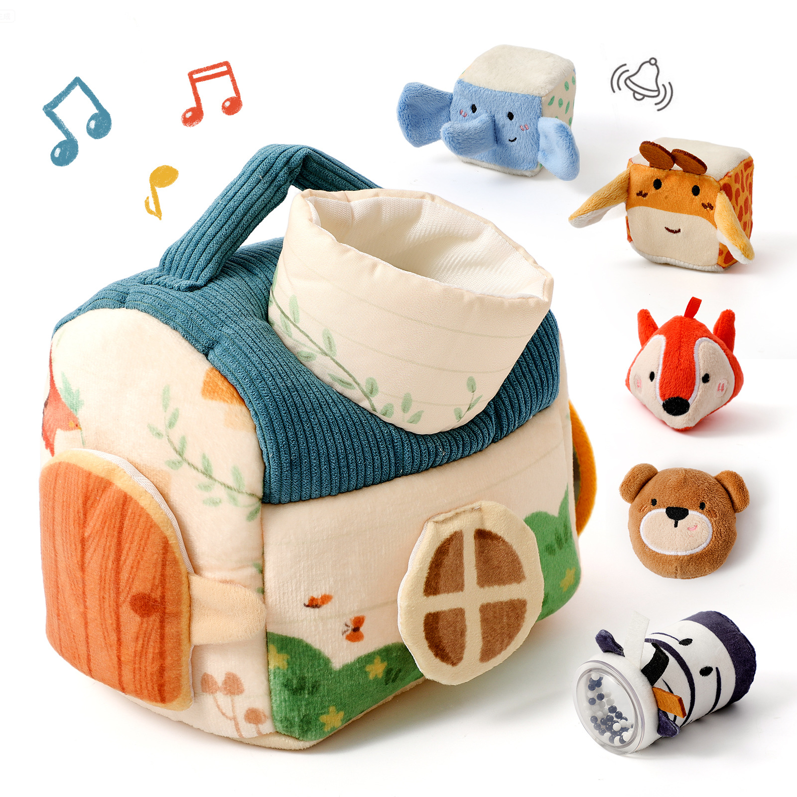 Cotton House Plush Animal Hands-On Grasping Puzzle Toy — foto 3