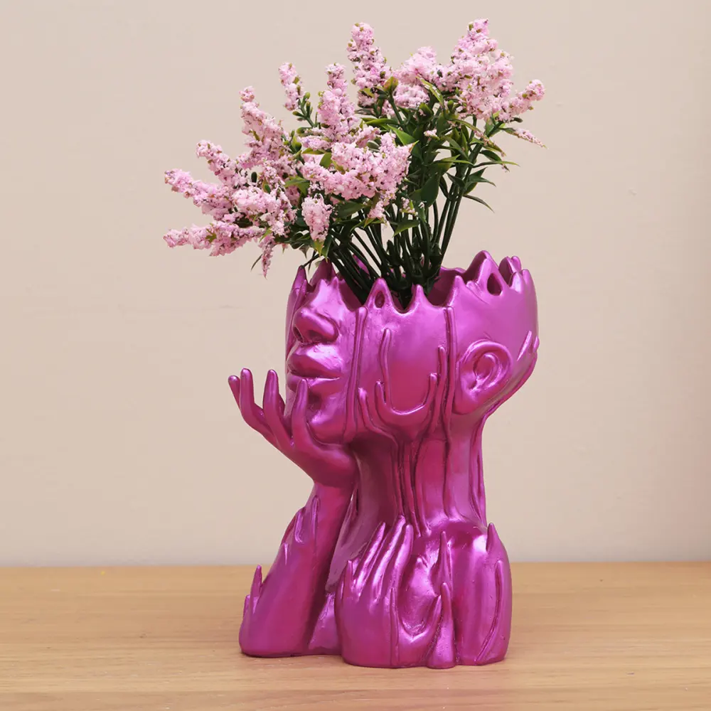 Resin New Goddess Head Flower Pot Home Garden Decoration
