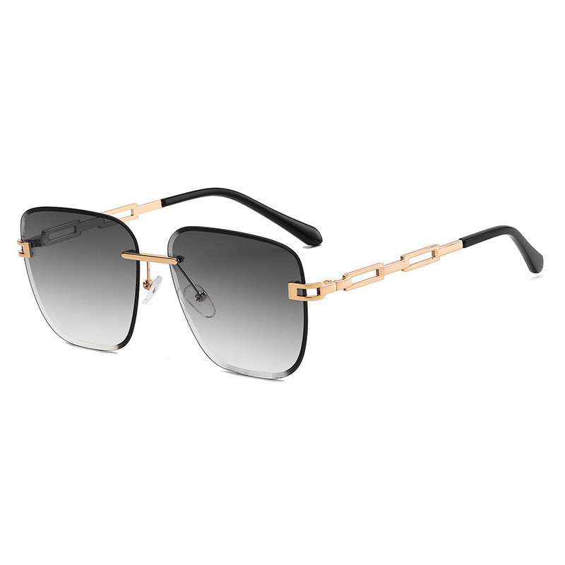 Fashion Frameless Trimming Square Sunglasses - Image 11