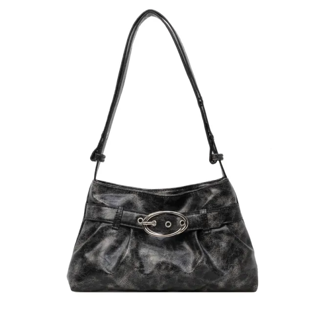 Summer Fashion Pleated Shoulder Ns Crossbody Bag Black - Shop at LoveMi