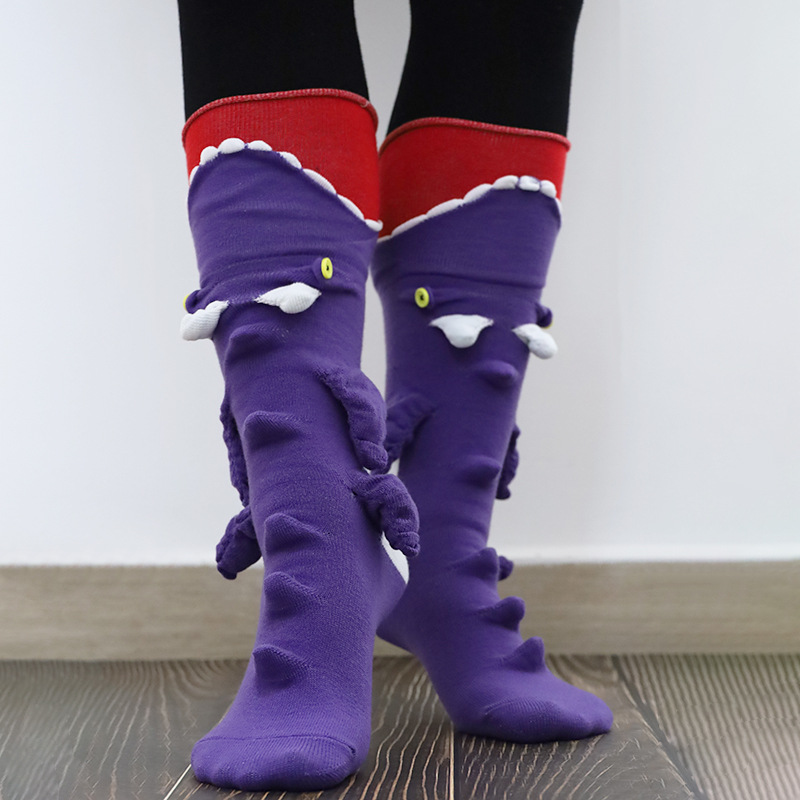 Funny Shark Chameleon Cartoon Socks – Shiryu Socks