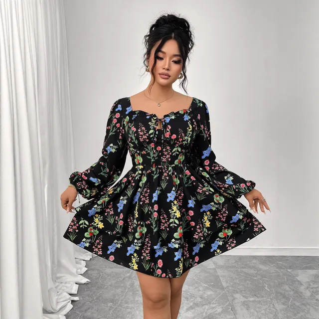 Women's Sexy Boat Neck Backless Puff Sleeve Dress Black - Shop at LoveMi