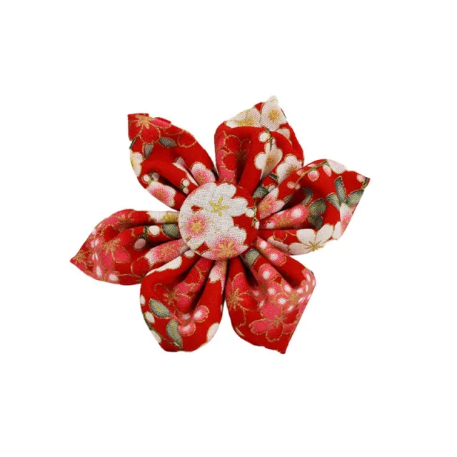 Japanese Floral Dog Collar Alloy Buckle Hand Holding Rope Pet Collar Flowers - Shop at LoveMi