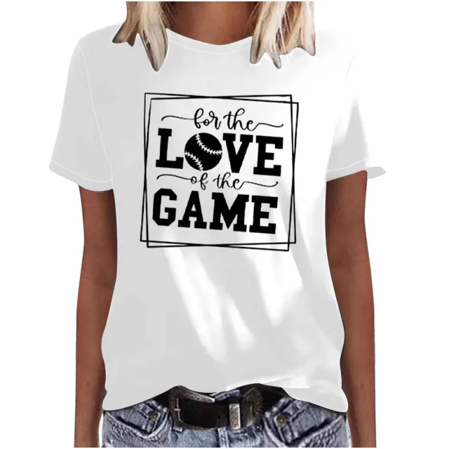 Mother's Day Baseball Women's Various Styles Loose fitting Pullover Round neck Short sleeved T shirt 47439 - Shop at LoveMi