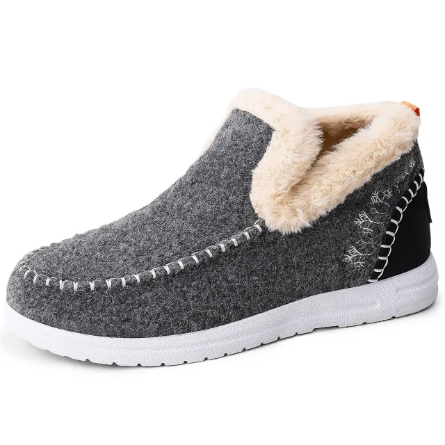 Cold proof Female Lightweight Simple Cotton Boots Gray - Shop at LoveMi