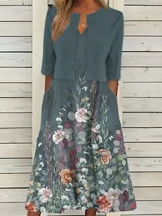 Women's Two-piece Set Dress Commuter Floral Print - 7 Models - View 1