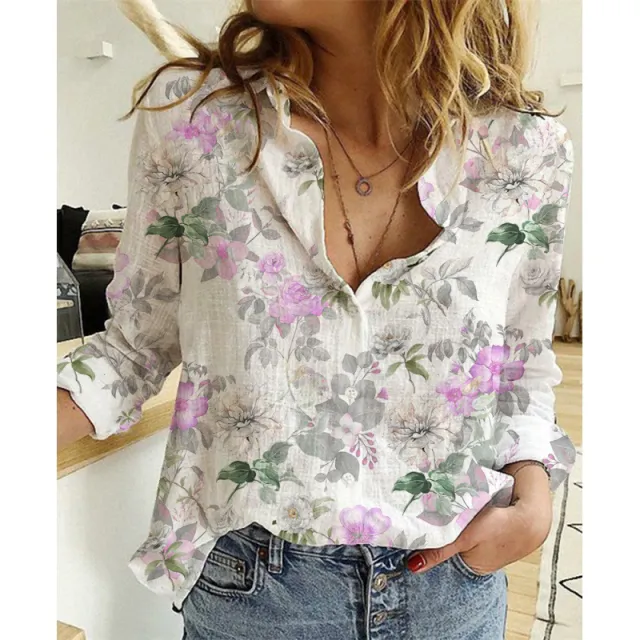 Linen Cotton Washed Single breasted Long Sleeve Shirt For Women Tmc8298 - Shop at LoveMi