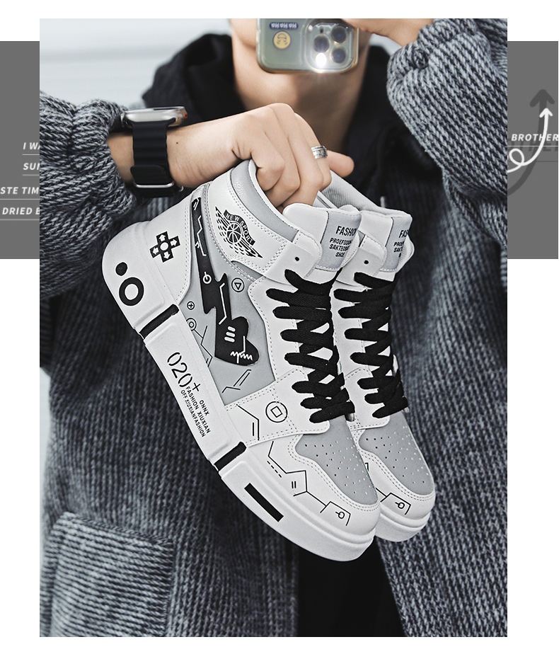 Title 14, High-top Summer Casual Sports Basketball Sneakers