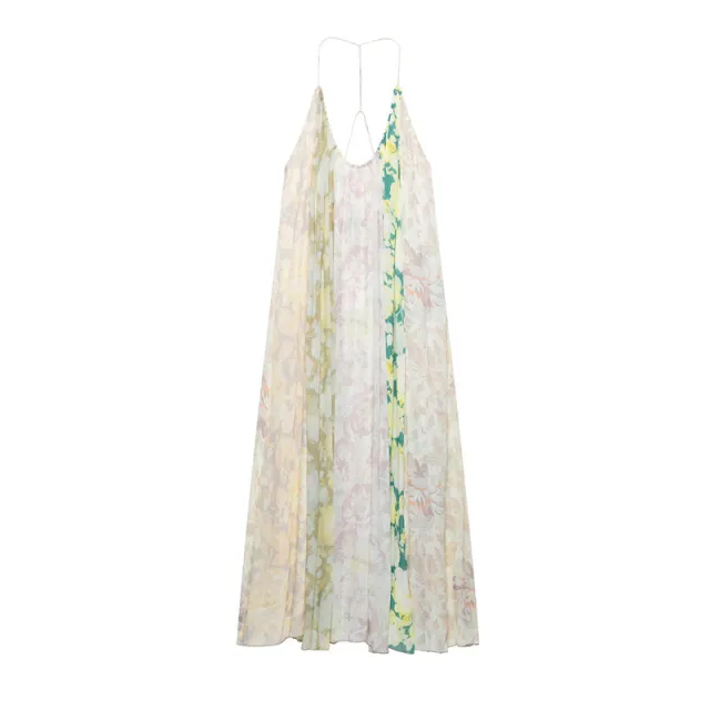 Fashion Flower Print Patchwork Dress - Shop at LoveMi