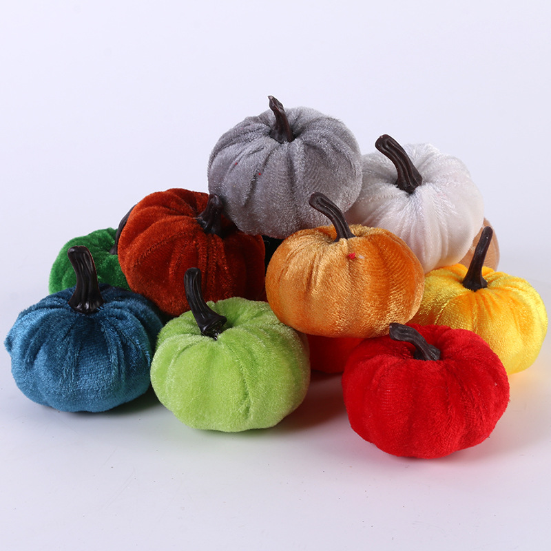 Table-top Decoration Flannel Pumpkin (Yellow-5cm)