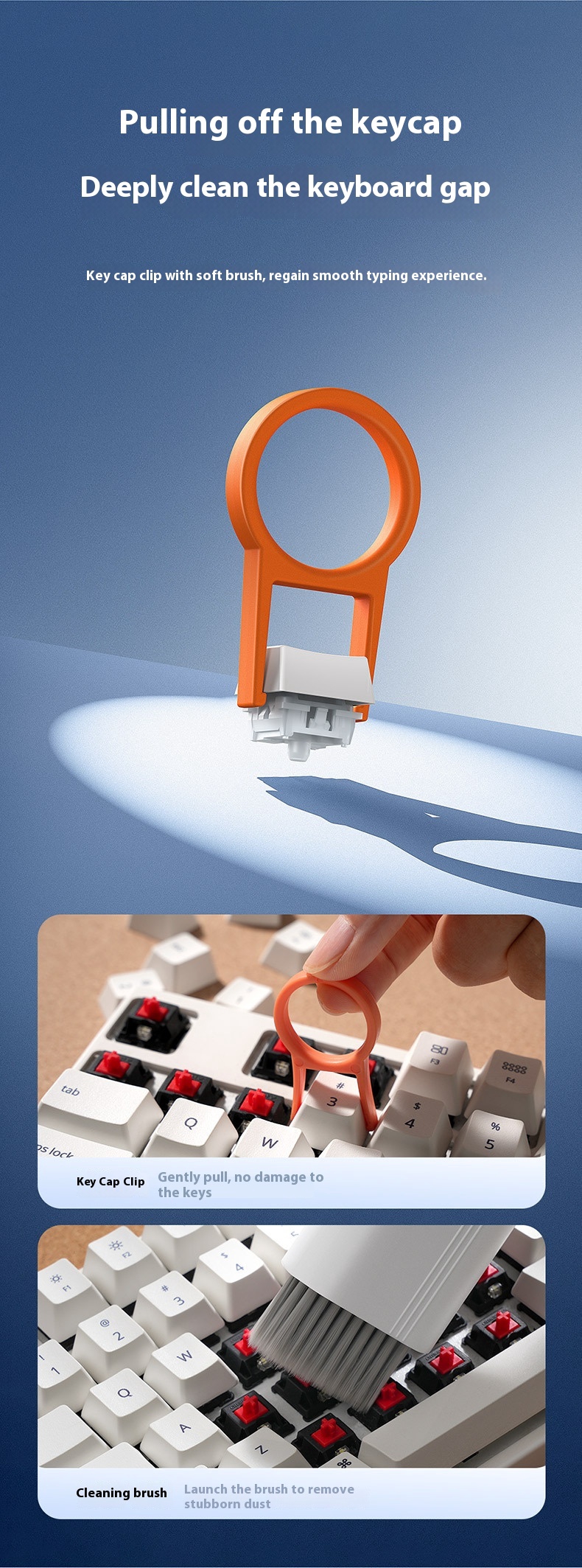 Baseus Extremely Clean Suit tastatur Cleaning Brush - Miniatyr 9