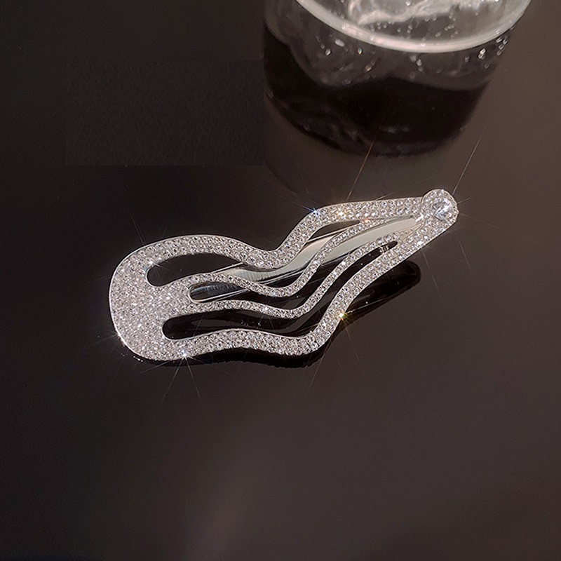 Ga0151 Silver Wavy Duck Clip