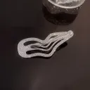 Ga0151 Silver Wavy Duck Clip