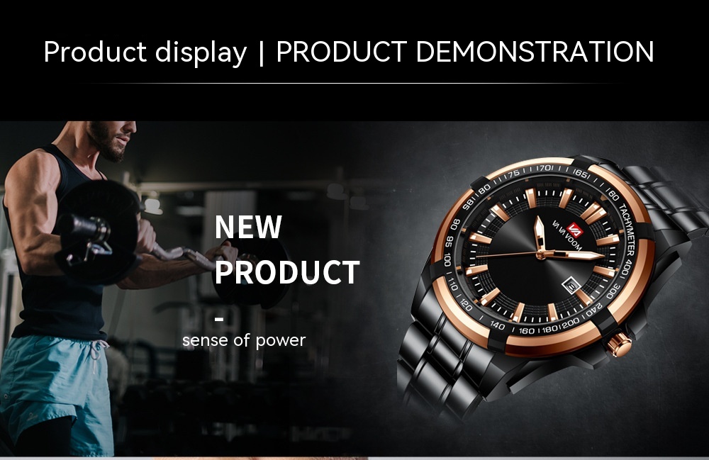 Dried Shrimp Calendar Trend Student Business Sports Steel Belt Luminous Watch