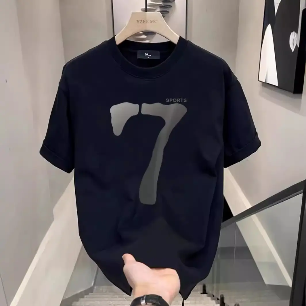 Menswear Clothing Loose Casual Print T-shirt
